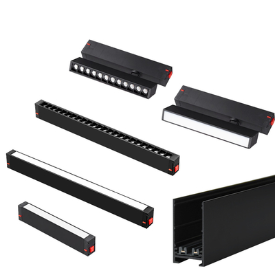 220v Μαύρο Γραμμικό 10W4000K Φως πλέγματος Φως μαγνητικό Φως Χωρίς κύριο φωτισμό