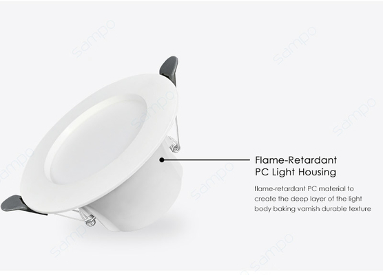 τοποθετημένο Downlight 4000K 6000K των οδηγήσεων 9W 12W τακτοποιεί τον τοποθετημένο φωτισμό τοποθετεί όπισθεν