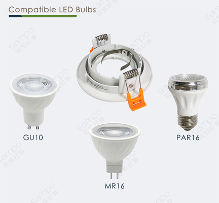 Τοποθετημένη Downlight κατοικία αργιλίου ρίψεων κύβων κατοικίας Mr16 G5.3 Gu10 βολβός