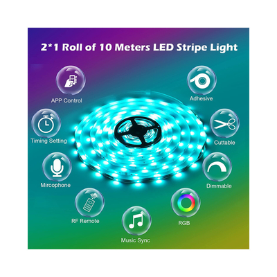 Φως λουρίδων των RGB έξυπνων οδηγήσεων cOem SMD 5050 αδιάβροχο για τη διακόσμηση
