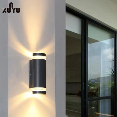 Ευρωπαϊκό Sconce μαύρο 10W 3000K τοίχων ύφους κυλινδρικό υπαίθριο