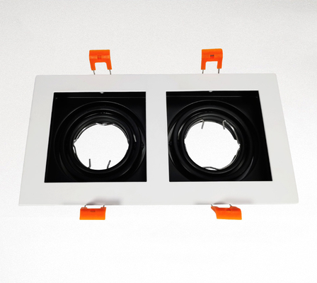Διπλό επικεφαλής ορθογώνιο Mr16 Downlight τη διευθετήσιμη γωνία που τοποθετείται που στεγάζει
