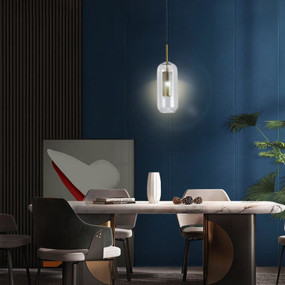 Μακρύ Lampshade κρεμαστών κοσμημάτων των μικρών οδηγήσεων εναλλασσόμενου ρεύματος 220V στηλών ελαφρύ διαφανές